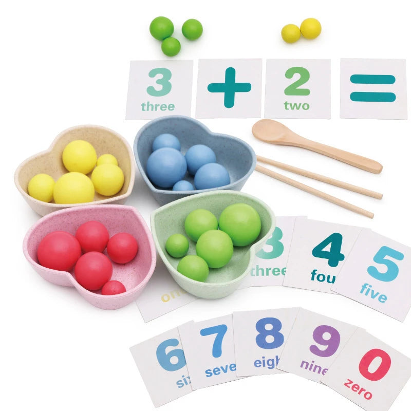 Beads test tube toy children logic, motor planning, concentration, counting, numbers, fine motor training game Montessori teaching aids educational toy for kids