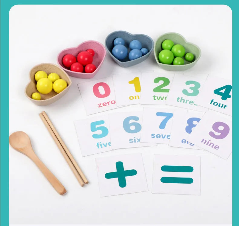 Beads test tube toy children logic, motor planning, concentration, counting, numbers, fine motor training game Montessori teaching aids educational toy for kids