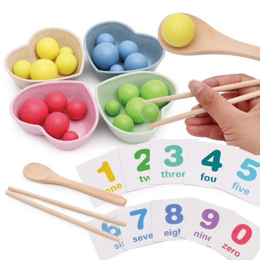 Beads test tube toy children logic, motor planning, concentration, counting, numbers, fine motor training game Montessori teaching aids educational toy for kids