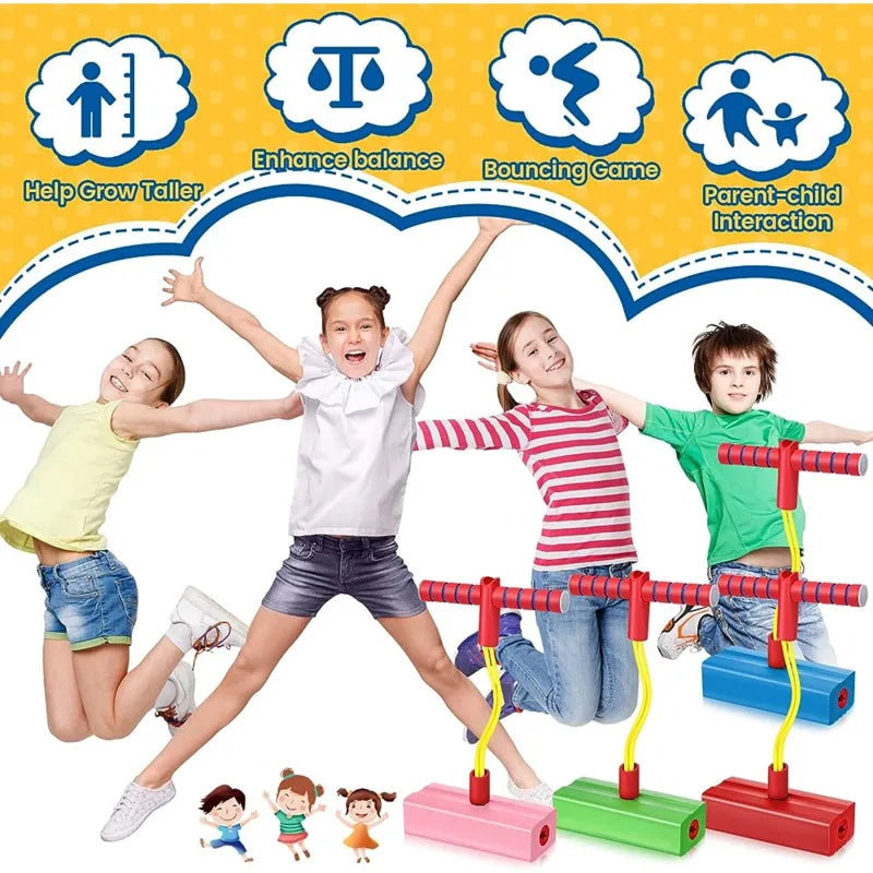 kid's long height balance toy foam bouncing strength training, gross motor toy frog jumping sports kid indoor outdoor sport fitness equipment