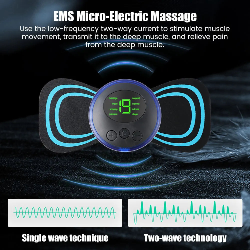 Mini Portable EMS Neck Massager Electric Neck Stimulator for Cervical Muscle Pain Relief And Shoulder Relaxation Massage Patch