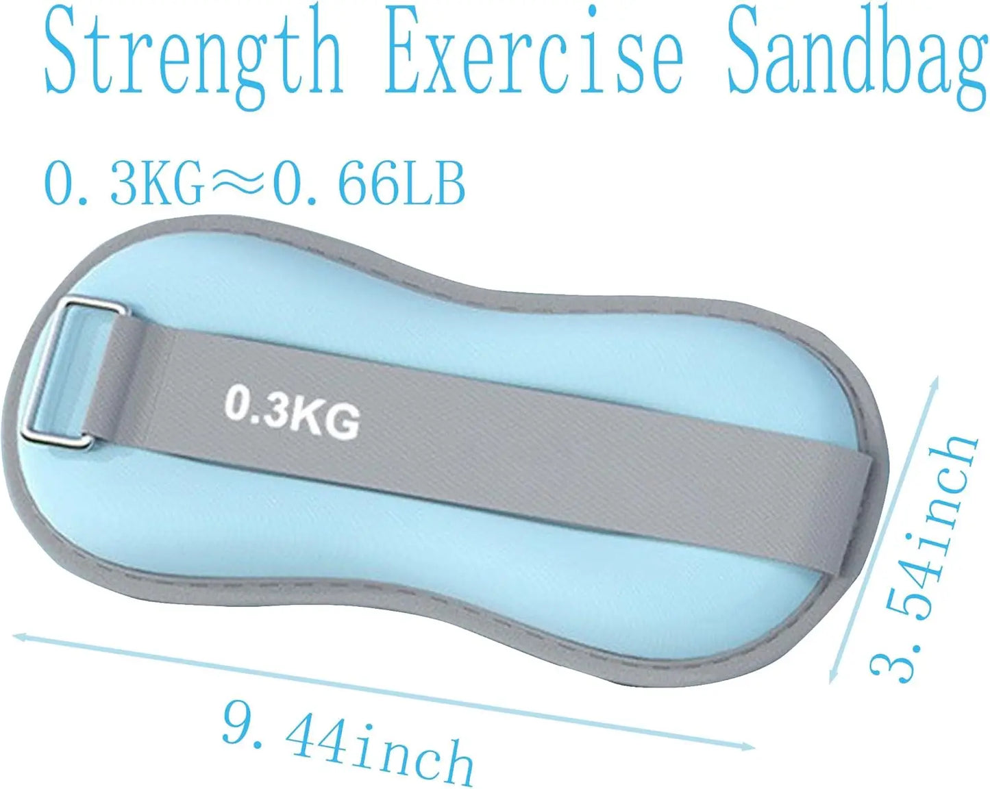 0.3/0.5KG Wrist Ankle Weight Sandbags Multifunction Iron Straps For kids and adult Fitness and strength, calming, can be used for arms and legs