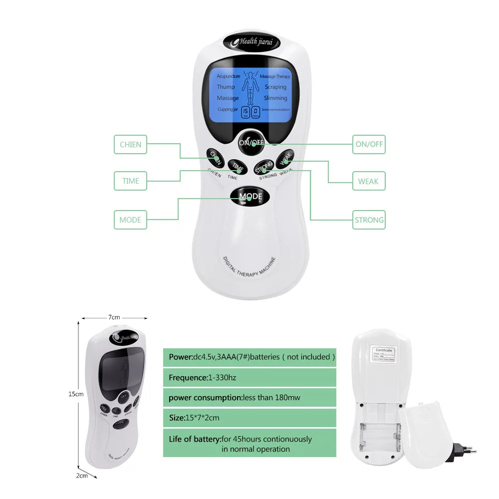 EMS Tens Machine Physiotherapy Electric Tens Unit Relaxation, Health Care, pain relief or Muscle Stimulator Electrostimulator