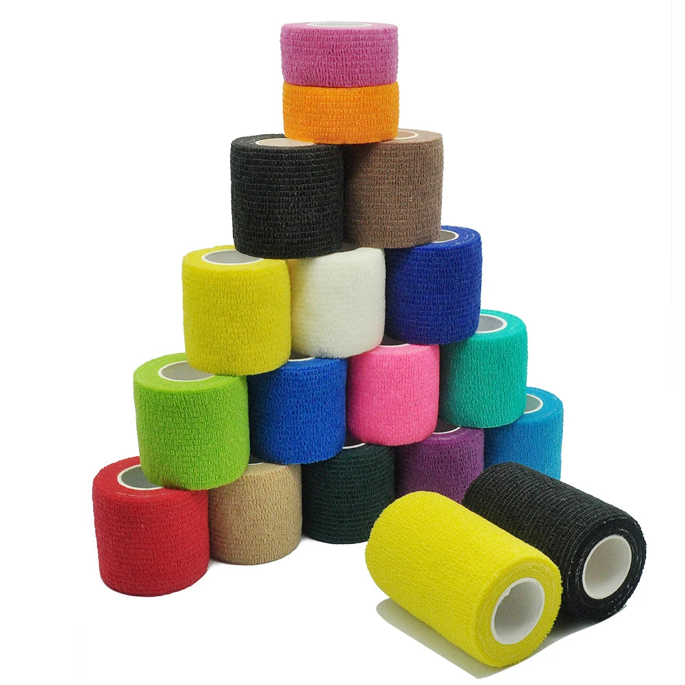 18 Colors Colorful Athletic Wrap Tape Self Adhesive Elastic Bandage Elastoplast Sports Protector Knee Finger Ankle Palm Shoulder, postural correction, protection