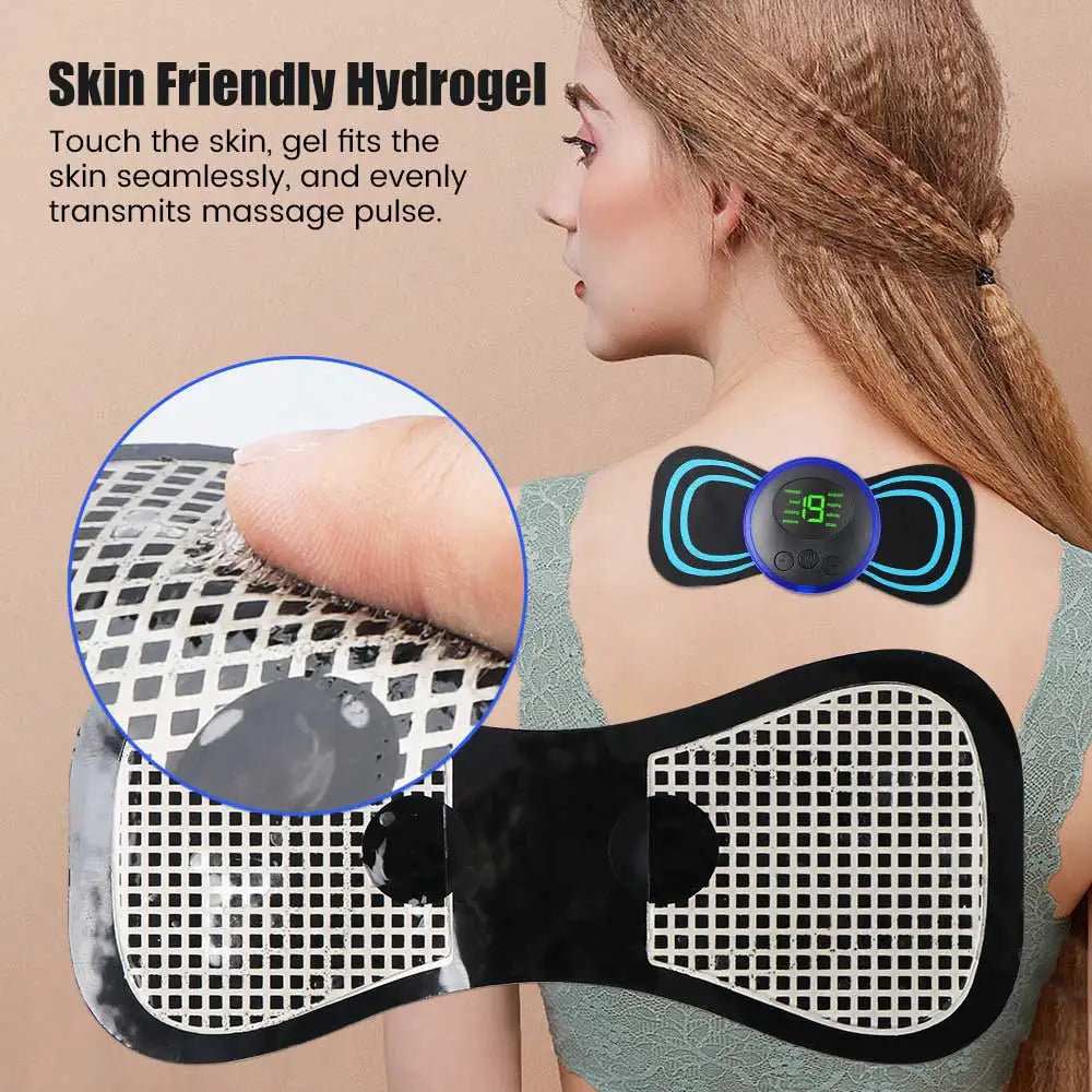 Mini Portable EMS Neck Massager Electric Neck Stimulator for Cervical Muscle Pain Relief And Shoulder Relaxation Massage Patch