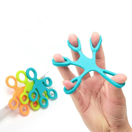 Finger Grip Silicone Ring Exerciser, grip strength, Antistress Resistance Band Fitness Stretcher 3 Levels Finger Sensory Toy for Autism ADHD