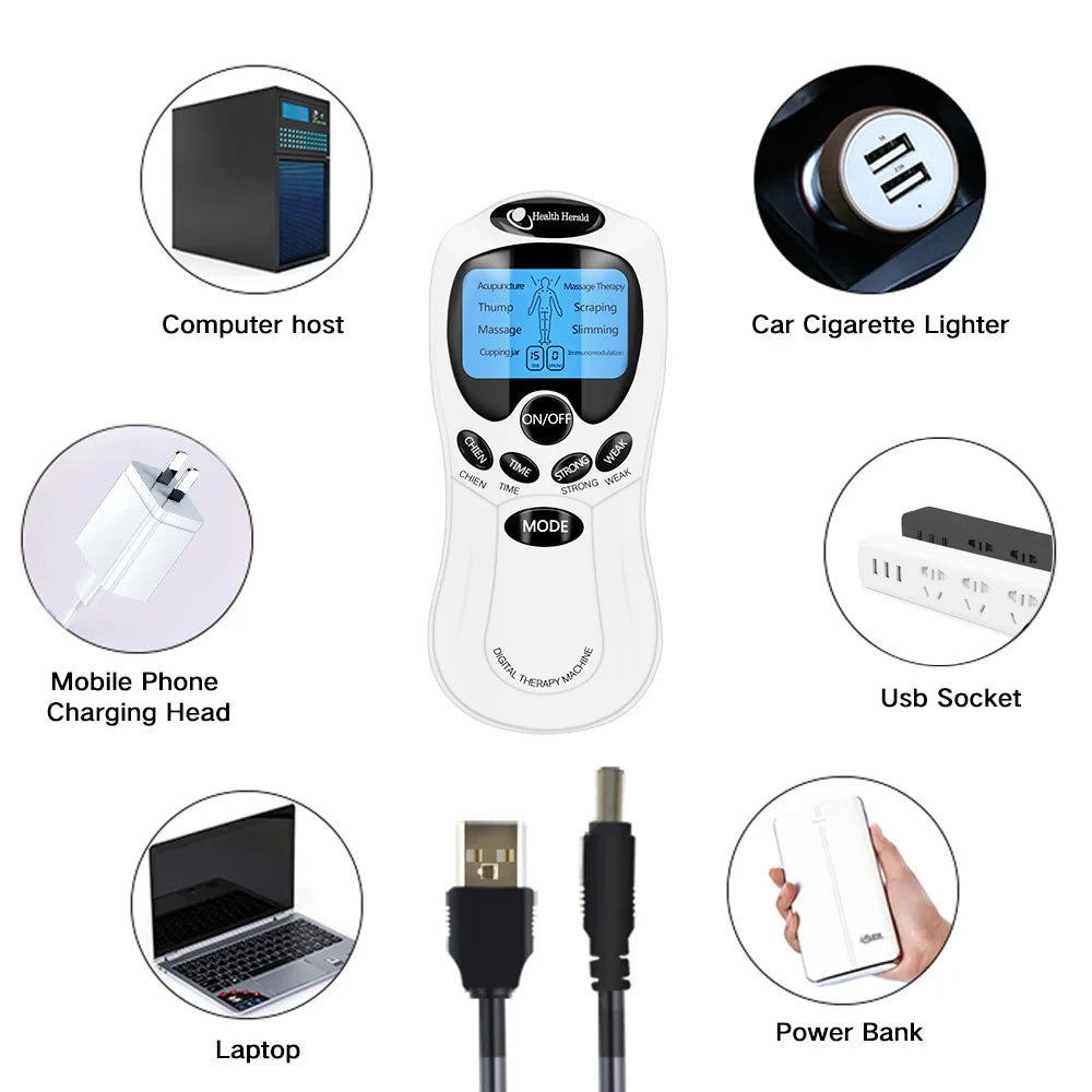 EMS Tens Machine Physiotherapy Electric Tens Unit Relaxation, Health Care, pain relief or Muscle Stimulator Electrostimulator